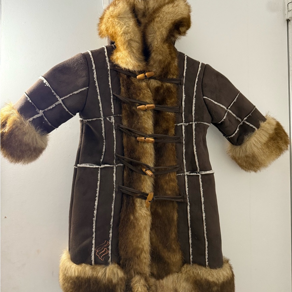 Rocawear Brown and Tan Kids Pea Coat